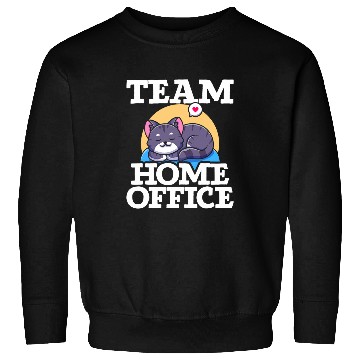 Discover Team homesoffice Computer Cat Lover Remotely Worker Sweatshirts