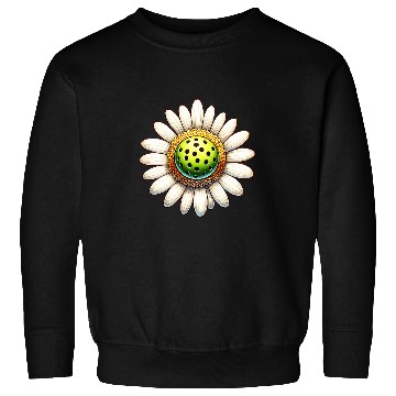 Discover Cute Pickleball Daisy Flower for Paddleball Grandma Sweatshirts