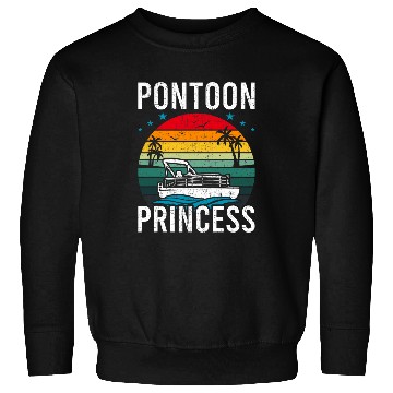 Discover Pontoon Princess Captain Boat Pontooning Sweatshirts