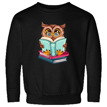 Discover Cute Owl Reading Book Sweatshirts