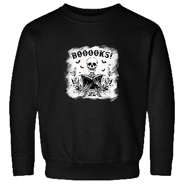 Discover Skeletons Reading Book Halloween Tees Teacher Library Reading Sweatshirts