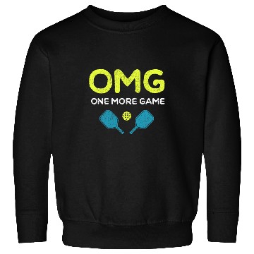 Discover One More Game Funny Pickleball Lover OMG Player Pickle Ball Sweatshirts