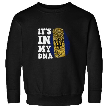Discover Funny its in my DNA Barbados flag Fingerprint Sweatshirts