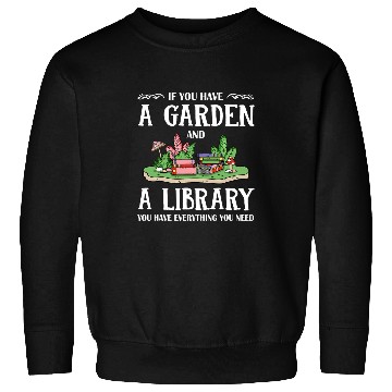 Discover Garden Library Bookworm Book Lover Sweatshirts