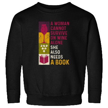 Discover Book Reader Wines Drinking Lover For Bookworm Women Sweatshirts