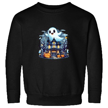Discover ghostss Haunted House Midnight vintagess ghostss Spooky Halloween Sweatshirts