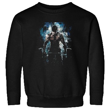 Discover Anime Men Character Deadsslift Intense Bodybuilding Sweatshirts