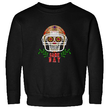 Discover Game Day Football Season American Soccer Rugby Sugar Skull Sweatshirts