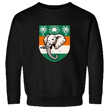 Discover Ivory Coast Ivorian Elephant Flag Wear Sweatshirts