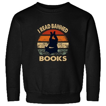 Discover Reading Image Picture Reader I Read Banned Books Sweatshirts