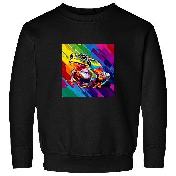 Discover Abstract Frog Rainbow Illustration Sweatshirts