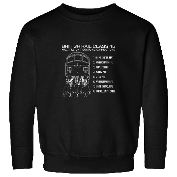 Discover British Rail Class 45 Train Multi Unit Coupling Diagram Sweatshirts