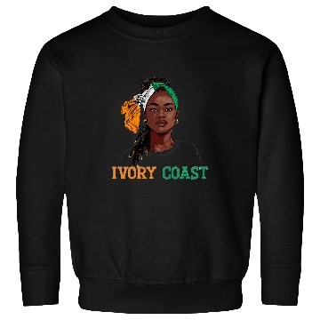 Discover Ivorian Flag Souvenirs Uniform for Women Ivory Coast 1 Sweatshirts