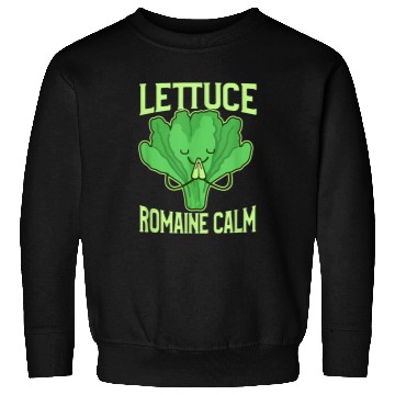 Discover Funny Lettuce Romaine Calm Meditation Yoga Zen Sweatshirts