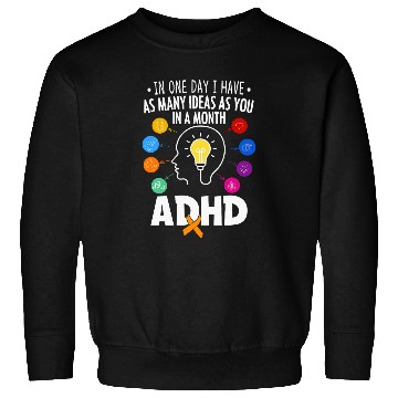 Discover ADHD Warrior Embrace Neurodiversity ADHD Awareness Sweatshirts