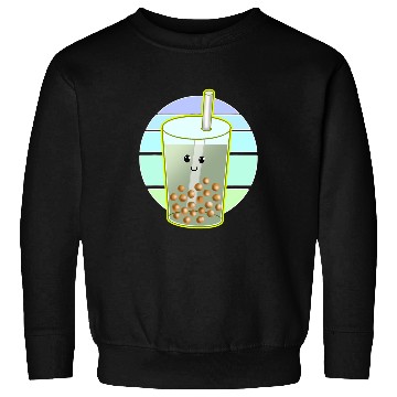 Discover Bubble Tea Cartoon Drawing Sweatshirts