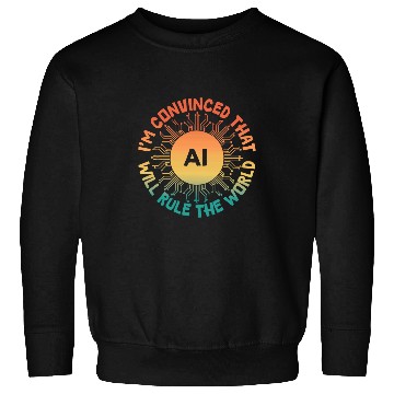 Discover AI Will Rule the World Retro Artificial Intelligence Sweatshirts
