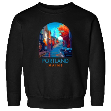 Discover Portland Travel Traveling Trip Vacation Portland Maine Sweatshirts