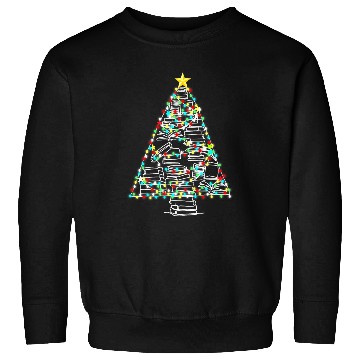 Discover book christmas tree book reading lovers chritmas Sweatshirts