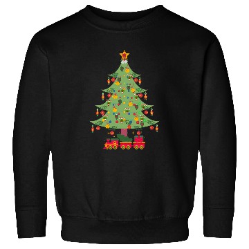 Discover Decorated Christmas Tree Ornaments Elf Candy Canes Train Sweatshirts