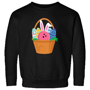 Discover Easter Bunny Bowling Game Egg Basket Sweatshirts