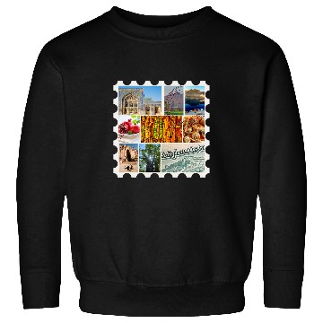 Discover Afghanistan Stamp Collage Sweatshirts