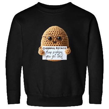 Discover Funny Positive Potato Knitted Potato Crochet Motivation Sweatshirts