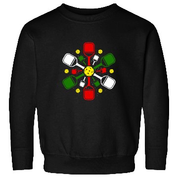 Discover Pickleball Balls With Paddles Snowflake Merry Christmas xmass Sweatshirts