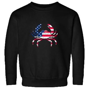 Discover Patriotic Crab vintagess Usa American Flag 4th of July Desing Sweatshirts