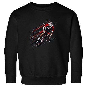 Discover Energetic Cyclist In Motion Graphic Cycling Sweatshirts