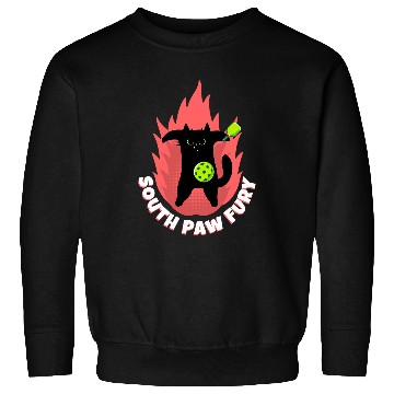 Discover South Paw Fury Angry Cat Pickleball Sweatshirts