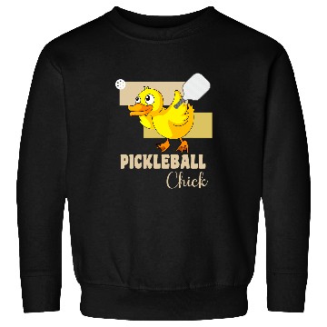 Discover Pickleball Chick Pickleball Paddle and Ball Sweatshirts