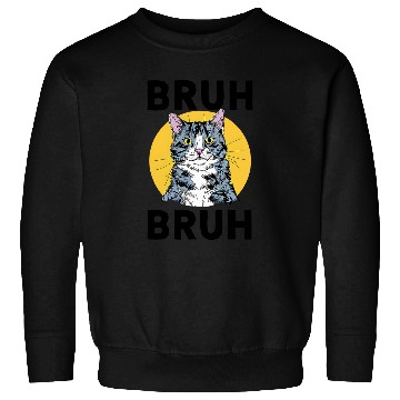 Discover Bruh Cat Meme Madness 1 Sweatshirts