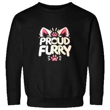 Discover Proud Furry Funny Furries Tail and Ears Cosplay Sweatshirts