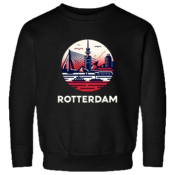 Discover Rotterdam Skyline A Modern City s Artistic View Sweatshirts