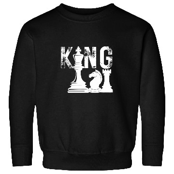 Discover vintagess Chess Player Retro Sunset Design King Chess Club men Sweatshirts