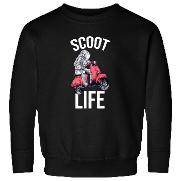 Discover Scoot Life Astronaut Moped Scooter Motorcycle Sweatshirts