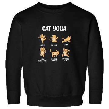 Discover Funny Cat Yoga Sweatshirts