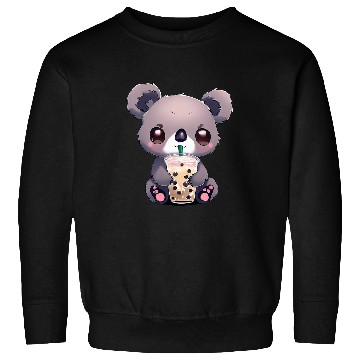 Discover Cute Koala Boba Milk Tea Boy Girl Funny 2 Sweatshirts