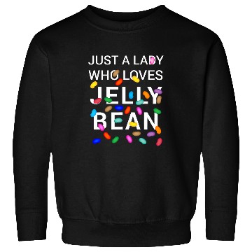 Discover Just A Lady Who Loves Jelly Bean Halloween Candy Sweatshirts