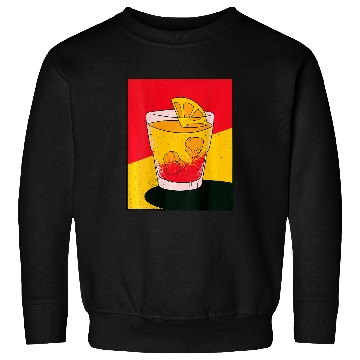 Discover Aperol Spritz Summer Orange Splash Wines Glass Back Print Sweatshirts
