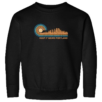 Discover Keep It Weird Portland Oregon Skyline Retrokeep it Sweatshirts