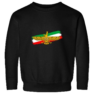Discover Iran Flag Faravahar Lion Sun Sweatshirts