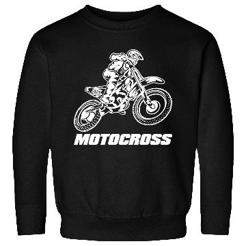 Discover Motocross Logo White Sweatshirts