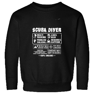 Discover SCUBA DRIVER diving and funny Sweatshirts
