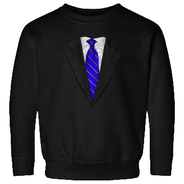 Discover Suit and Neck Tie Real Blue Sweatshirts