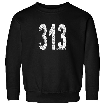 Discover Vintage Detroit Area Code 313 Sweatshirts