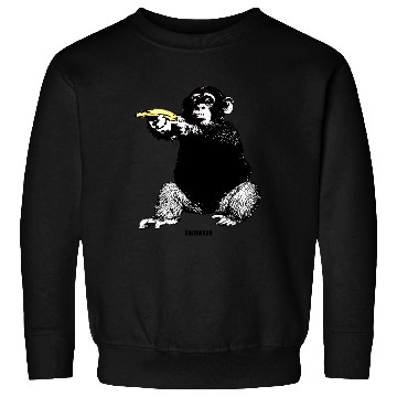 Discover MONKEY SHOOTING BANANA Sweatshirts