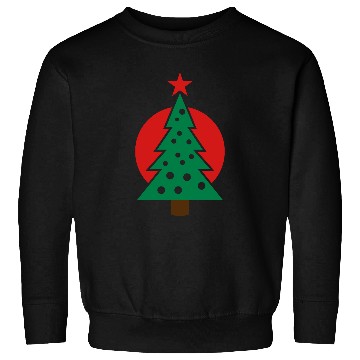 Discover christmas tree with circle Sweatshirts