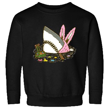 Discover The Easter Shark, Funny Easter,Cute Bunny In Shark Sweatshirts